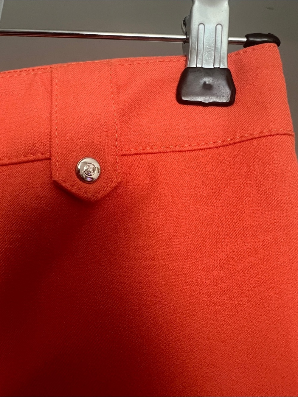 Escada Lace Up Front Orange Pants SZ 34/XS Vacation Summer Casual Mini Flare Leg - Picture 4 of 14
